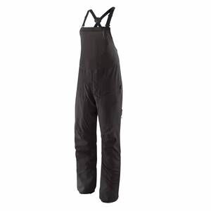 NEW PATAGONIA women's snowdrifter bibs in black w/black